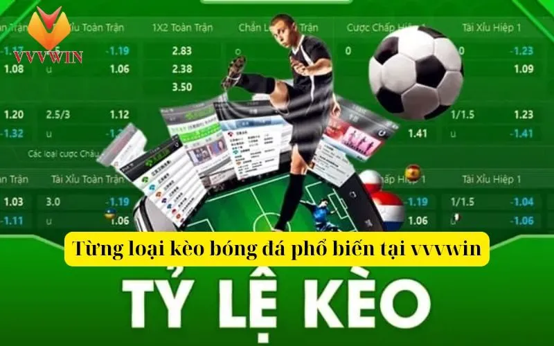 Từng loại kèo bóng đá phổ biến tại vvvwin